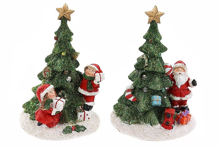 ELLUG Weihnachtsfigur 2er Set beleuchteter Weihnachtsbaum mit Glitzer & LED günstig online kaufen