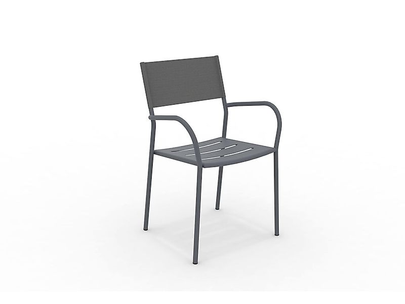 Vera Outdoorsessel stapelbar Dunkelgrau, Steel günstig online kaufen