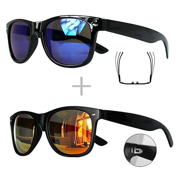 Rennec Sonnenbrille (Spar-Set Retro Sonnenbrillen 1x günstig online kaufen