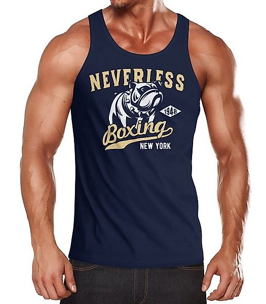 Neverless Tanktop Herren Tanktop Boxing Boxer Hund Dog Muskelshirt Achselsh günstig online kaufen