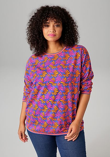 Aniston PLUS Sweatshirt mit farbenfrohen, grafischen günstig online kaufen