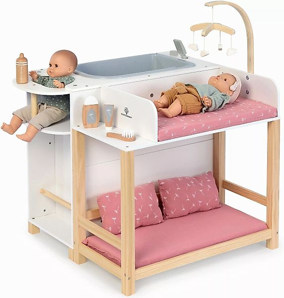 MUSTERKIND® Puppen Pflegecenter Viola, weiß/natur/rosa, aus günstig online kaufen