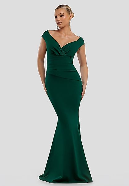 Goddiva Maxikleid Bardot Pleated Maxi Dress günstig online kaufen