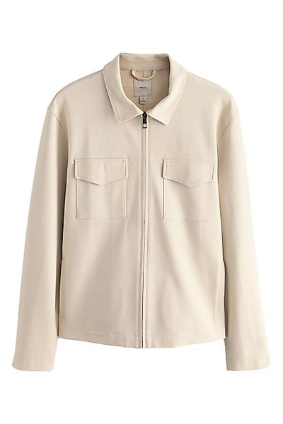 Next Hemdjacke Jersey-Hemdjacke mit Fischgrätmuster (1-St) günstig online kaufen