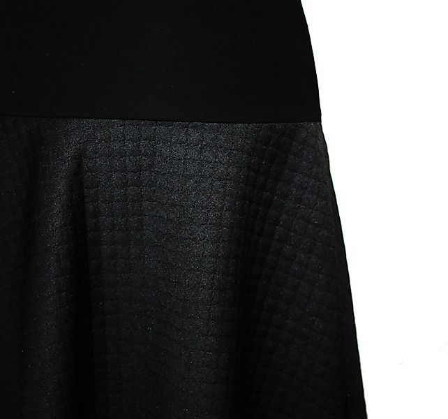dunkle design A-Linien-Rock 57cm Weinrot Schwarz günstig online kaufen