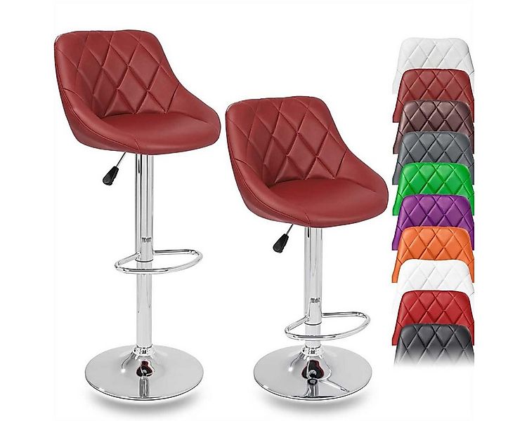 TRESKO Barhocker, 2er Set Barhocker mit Lehne - Barstuhl höhenverstellbar - günstig online kaufen