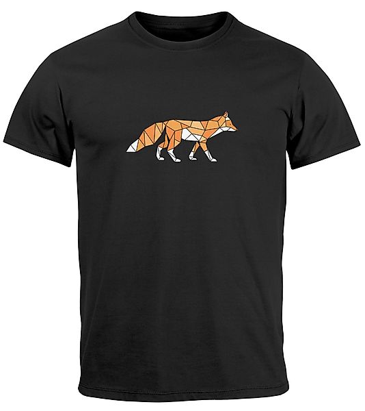 Neverless Print-Shirt Herren T-Shirt Aufdruck Fuchs günstig online kaufen