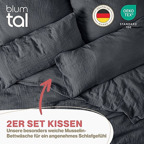 Blumtal Kissenbezug Musselin Kissenbezug - Oeko-TEX günstig online kaufen