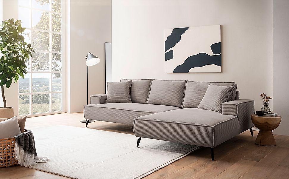 andas Ecksofa »TVINNU, L-Form in Cord, Sofa«, wahlweise Recamiere rechts/li günstig online kaufen