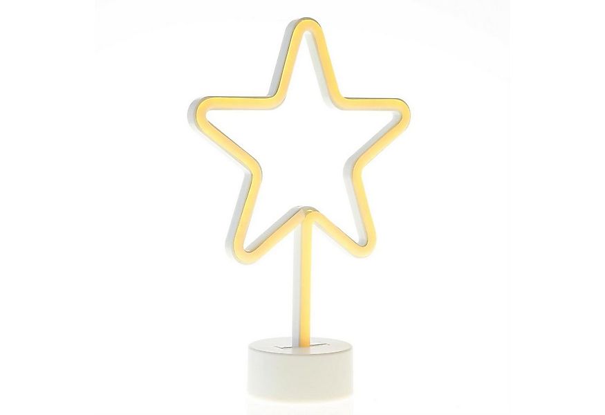 SATISFIRE LED Dekolicht LED Neonlicht Stern warmweiß Neonschild Leuchtfigur günstig online kaufen