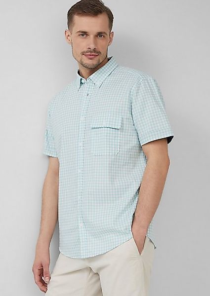 s.Oliver Kurzarmhemd Regular Fit: Kariertes Hemd aus Baumwolle mit Button-D günstig online kaufen