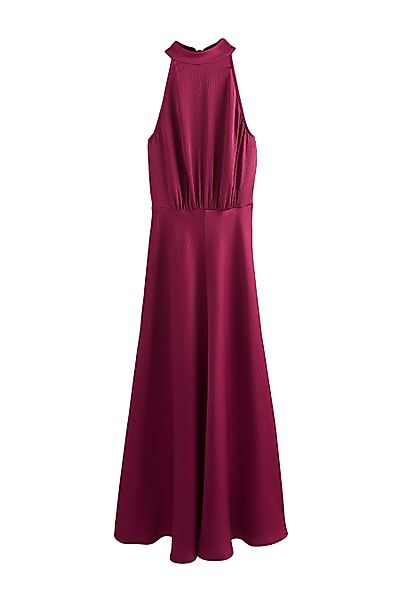 Next Midikleid Neckholder-Midikleid aus strukturiertem Satin günstig online kaufen