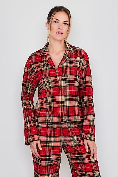 JOOP Jeans Pyjamaoberteil "After Dark (JOOP Jeans)", Karo-Design, Knöpfe, L günstig online kaufen