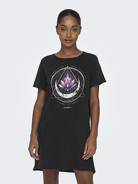 ONLY Shirtkleid Shirtkleid Maxi Print Kurzarm günstig online kaufen