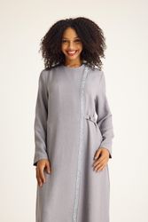fashionshowcase Tunikakleid Abaya Kleid mit Schmuckdetails günstig online kaufen