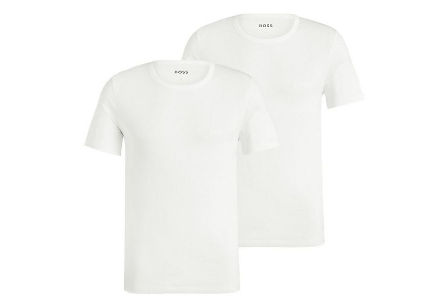 BOSS T-Shirt T-Shirt RN 2P Comfort mit gesticktem Ton-in-Ton Logo günstig online kaufen