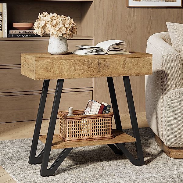 Tribesigns Beistelltisch für Wohnzimmer, schmaler Couchtisch günstig online kaufen