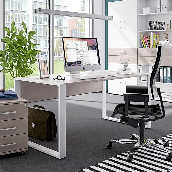 Schreibtisch in Grau 150 cm günstig online kaufen