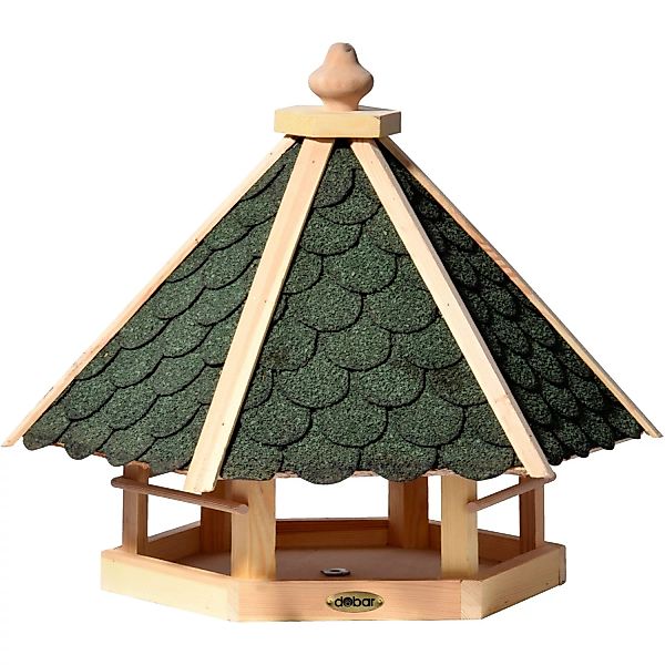 Dobar Vogelhaus Bitumen-Dachschindeln Grün 45 x 51 x 41 cm Sechseck FSC® günstig online kaufen