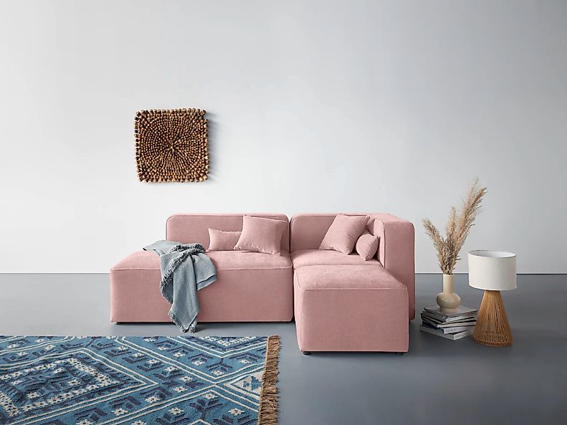 Home affaire Ecksofa "Sundstrup L-Form" Modulserie, individuelle Zusammenst günstig online kaufen