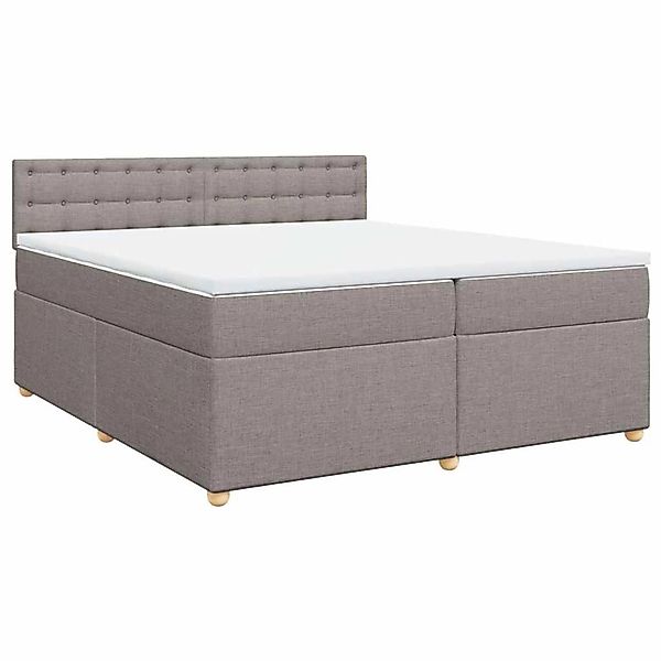 vidaXL Boxspringbett mit Matratze Taupe 200x200 cm Stoff 3286805 günstig online kaufen