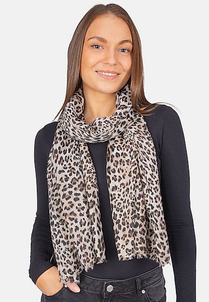 Seasons of April Schal SARA LEO, Damen Schal im Leo Muster – Leichter & Wei günstig online kaufen