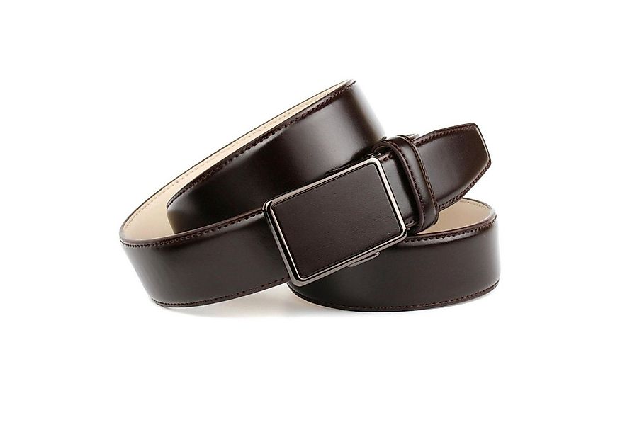 Anthoni Crown Ledergürtel für Anzüge in Dunkelbraun günstig online kaufen