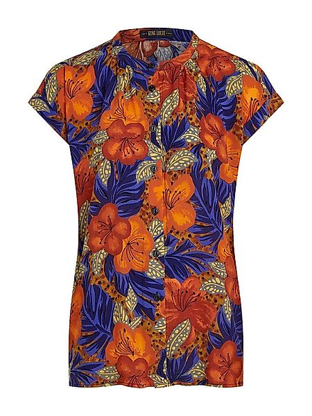 King Louie Kurzarmbluse ? Kurzarmbluse Damen ? florale Sommerbluse ? Viskos günstig online kaufen