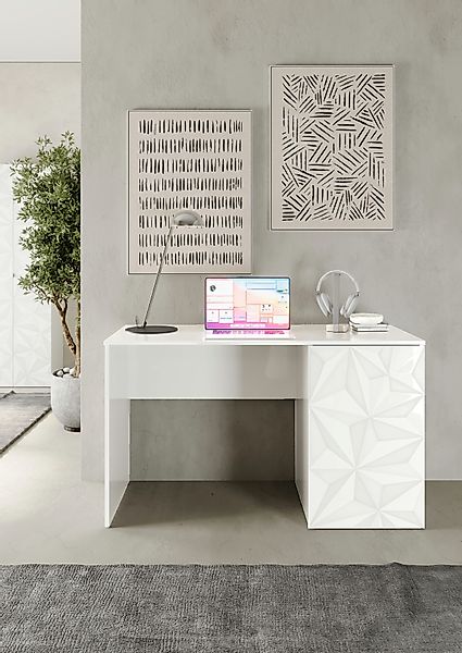 INOSIGN Schreibtisch "Prisma, Breite 120 cm, Tiefe 50 cm, mit Stauraum (1 T günstig online kaufen