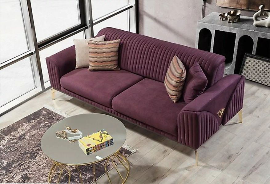 Villa Möbel Sofa Leaf, 1 Stk. 3-Sitzer, Quality Made in Turkey, Luxus-Micro günstig online kaufen