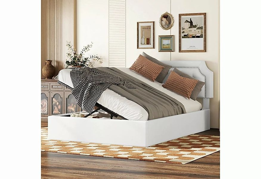 GLIESE Polsterbett Polsterbett Nizza, 140x200 cm, Samt-Bezug, L großer Bett günstig online kaufen