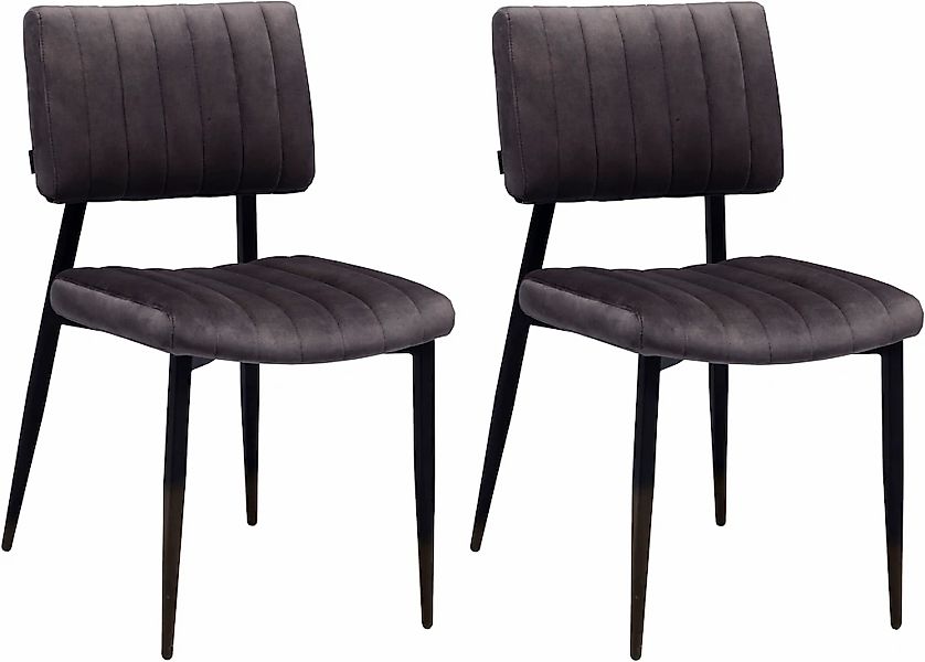 OMG Design Esszimmerstuhl "Ivan" (Set) 2 Stk. Stoff pflegeleichter Samtvelo günstig online kaufen