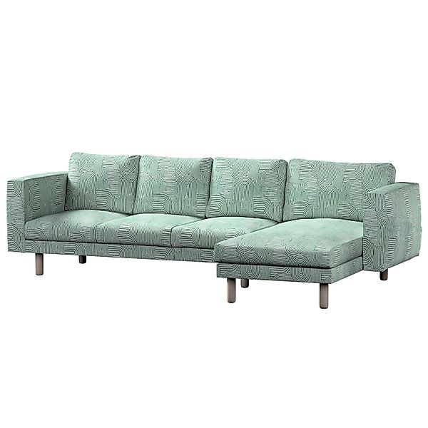 Bezug für Norsborg 4-Sitzer Sofa mit Recamiere, mintgrün-ecru, Norsborg Bez günstig online kaufen