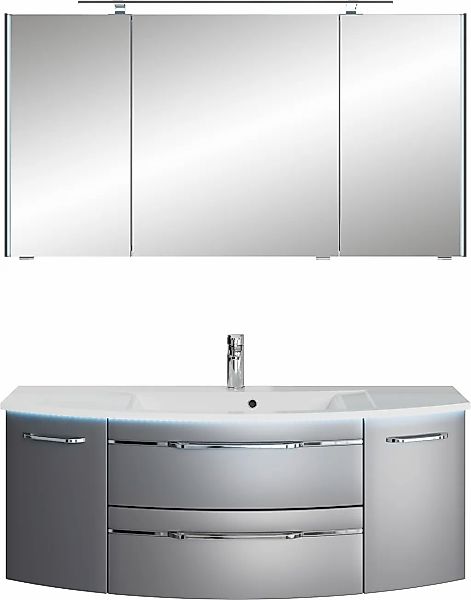 Saphir Badmöbel-Set "Serie 7045 2-teilig Mineralmarmor-Waschtisch mit LED-S günstig online kaufen