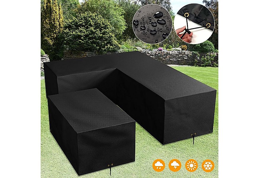 LMaxhome Gartenmöbel-Schutzhülle L-Form Abdeckhaube 420D Oxford Wasserdicht günstig online kaufen