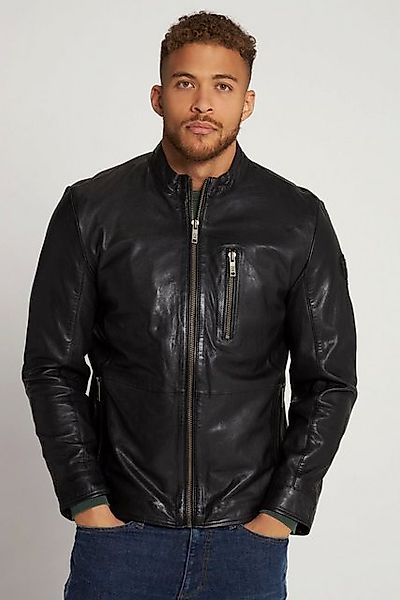 JP1880 Lederjacke Lederjacke Leder Bikerstyle Stehkragen Zipper günstig online kaufen