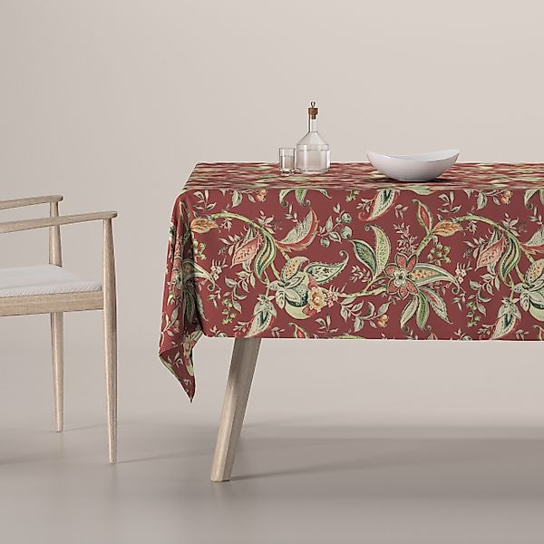 Rechteckige Tischdecke, rot, Gardenia (142-12) günstig online kaufen