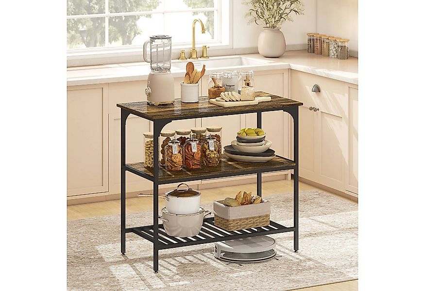 HOMCOM Küchenregal Industrielles Bäckerregal mit großer Arbeitsplatte, Stah günstig online kaufen