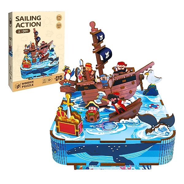 Esun Spieluhr 3D Puzzle Holz Musikbox günstig online kaufen