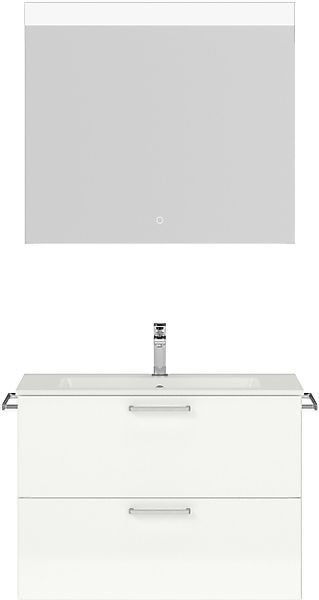 nobilia® Badmöbel-Set »Tolvina«, (2 St., vormontiert, mit Soft-Close), Hoch günstig online kaufen