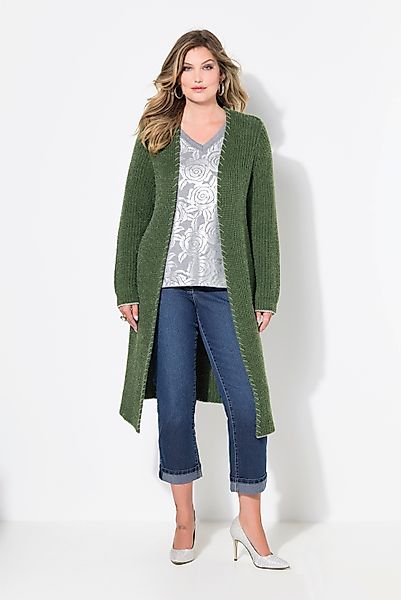 MIAMODA Strickjacke Strickjacke extra lang Ausschnitt günstig online kaufen