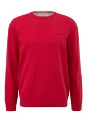 s.Oliver Longpullover Strickpullover Baumwollpullover mit Logo-Stickerei günstig online kaufen