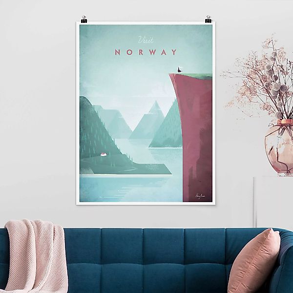 Poster Natur & Landschaft - Hochformat Reiseposter - Norwegen günstig online kaufen