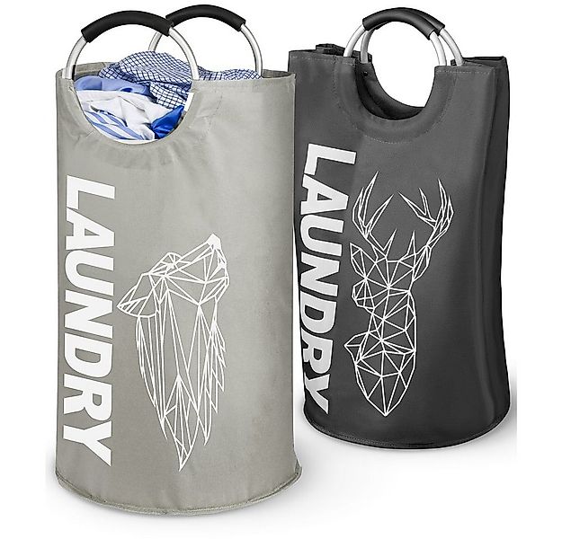 WELLENBORG Wäschekorb Wäschekörbe Laundry baskets faltbar (2 St), Waschekor günstig online kaufen