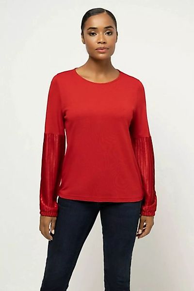 Gina Laura Longsleeve Shirt plissierter Langarm Rundhals günstig online kaufen