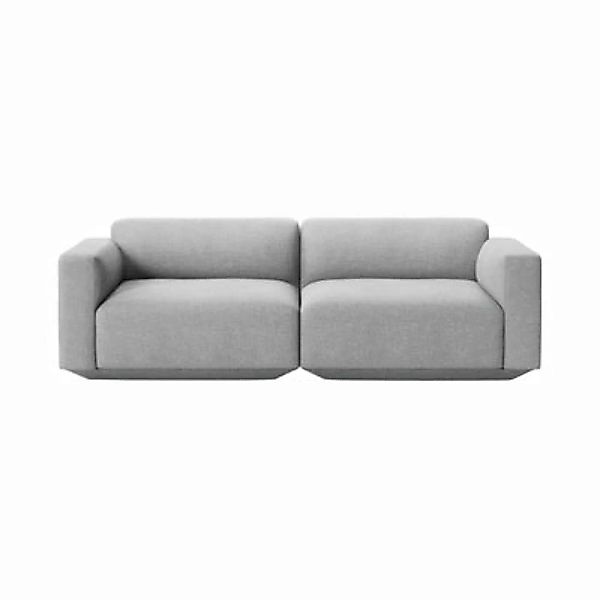 Sofa Develius A textil grau / 3-Sitzer - L 220 cm - &tradition - Grau günstig online kaufen