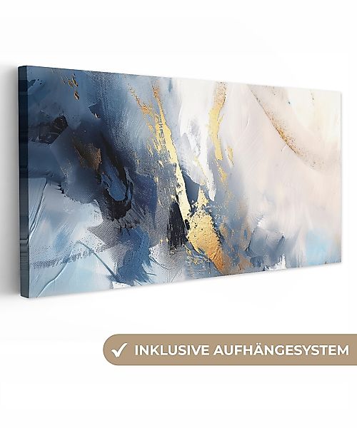 OneMillionCanvasses® Leinwandbild Panorama Blau - Modern günstig online kaufen