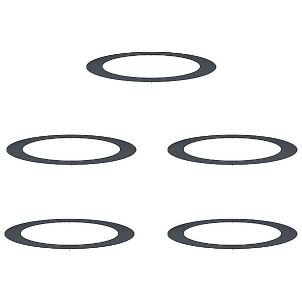 vidaXL Blumentopf Flache Baumringe 5 pcs günstig online kaufen