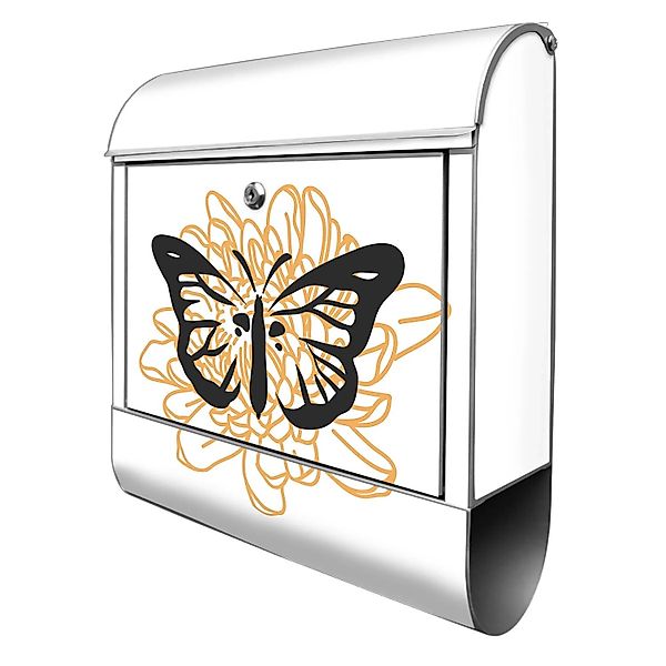 Banjado Design Briefkasten Silber Pulverbeschichtet 39x47x14cm 2 Schlüssel günstig online kaufen