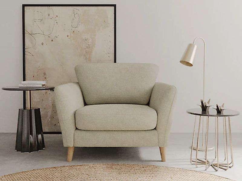 Home affaire Sessel »MARSEILLE«, Massivholzbeine Eiche, Landhausstil, Welle günstig online kaufen